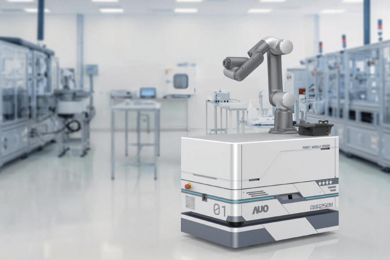 1277星际电子整合AI人工智慧、IoT物聯網與Cloud雲端平台服務，開發模組化AMR 250M自主移動機器人，滿足多元自動化生產需求，在智慧工廠中扮演著串接和搬運的角色